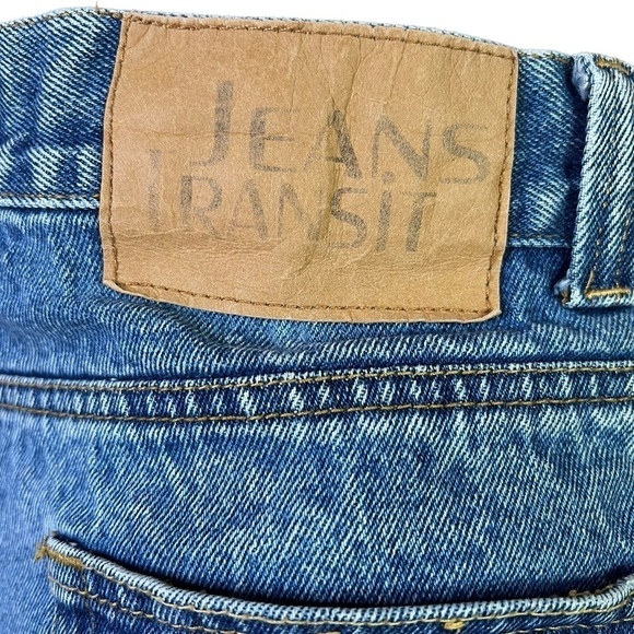JEANS TRANSIT VINTAGE BLUE JEANS BOYFRIEND DESIGNED STRAIGHT LEGS 100% COTTON 34 - Picture 6 of 9